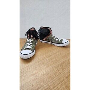 Converse Chuck Taylor All Star Shoes Girls Size 3 Camo Ruffle Back Zip 659994C